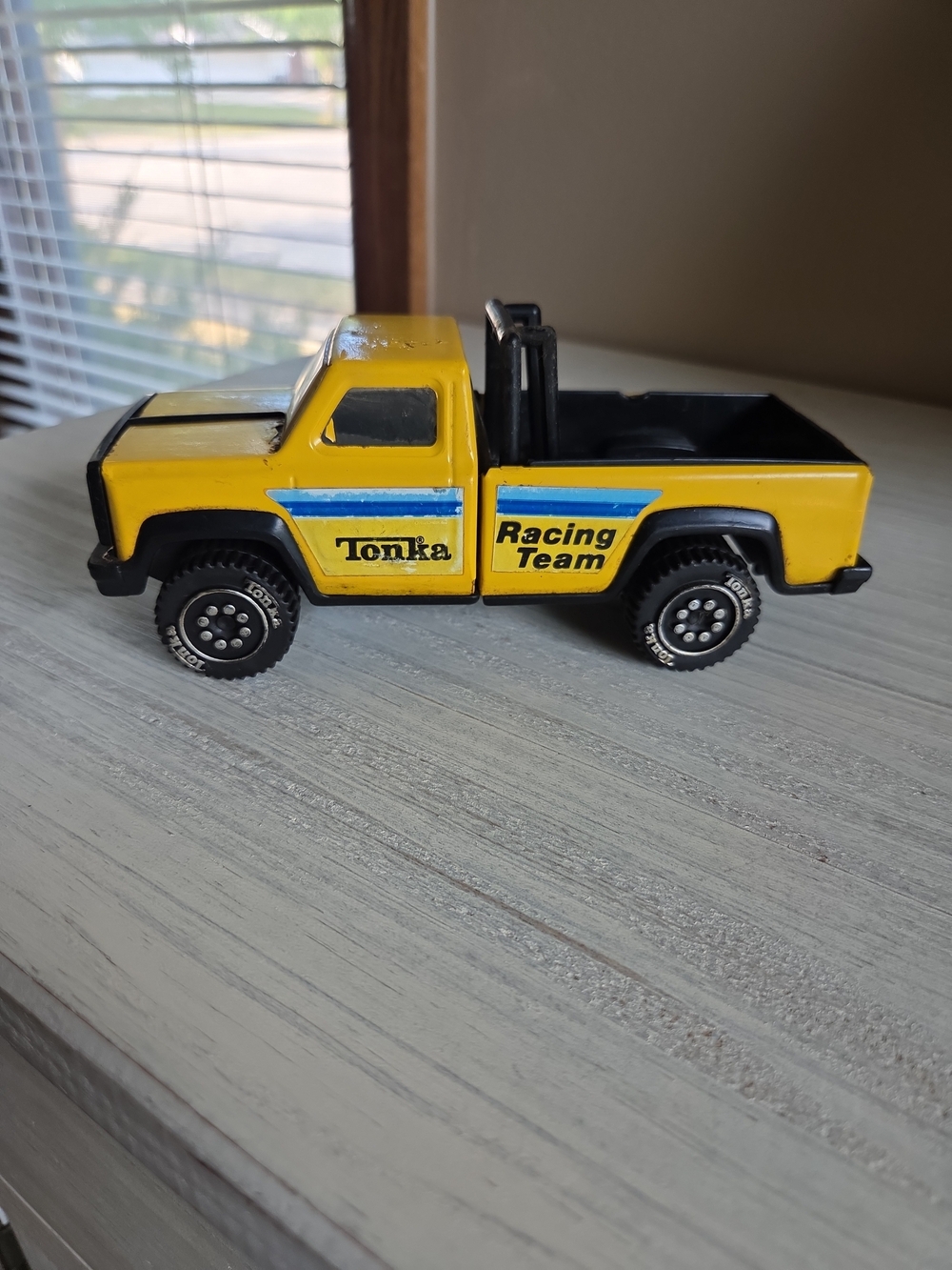 Tonka Yellow & Black Racing Team Pickup Truck Toy